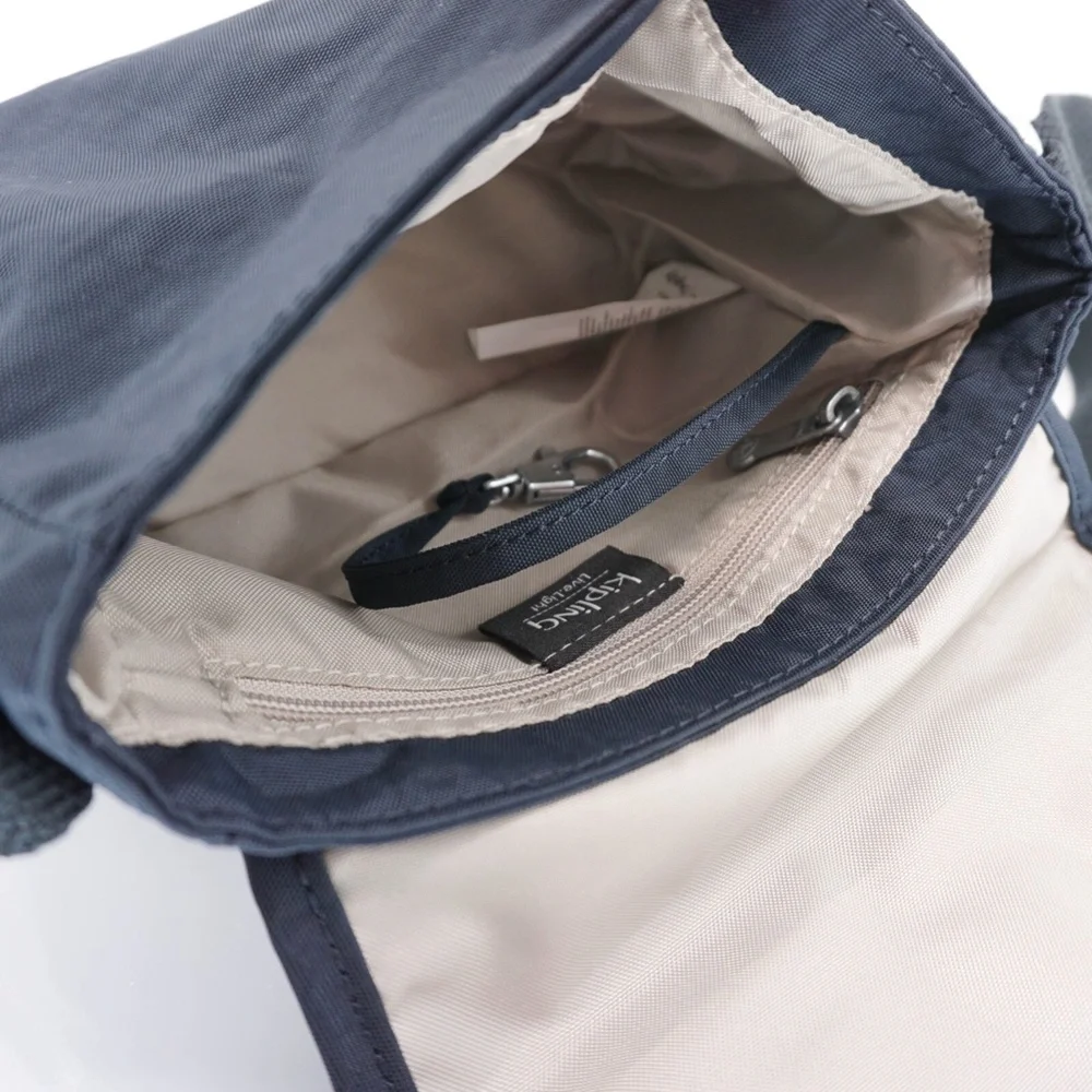 Kipling Sabian Crossbody Mini Shoulder Bag Polyamide AC8280 True Blue Tonal NWT - Picture 6 of 10